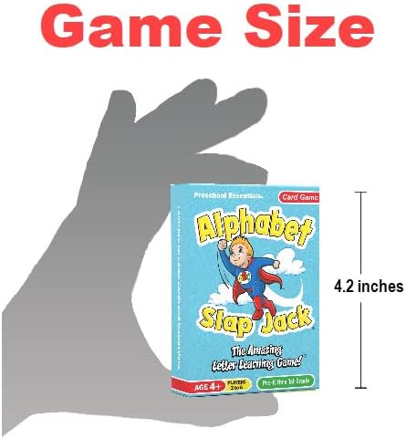 Alphabet Slap Jack® | Play 4 Alphabet Games Including Alphabet Go Fish, Slapjack, ABC Letter Matching or Flash Cards | Learn Upper & Lowercase Letters and Sounds | Build CVC Words | PreK to 1st Grade