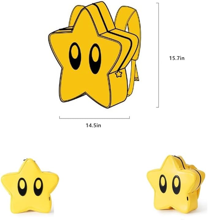 FENGJINRUHUA Cute Cartoon Teens 3D Star Backpack Boys Girls Schoo Bag Lightweight Waterproof Bookbags