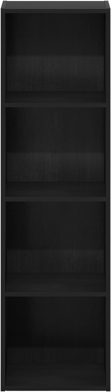 Furinno Luder Bookcase / Book / Storage, 4-Tier Cube, Blackwood