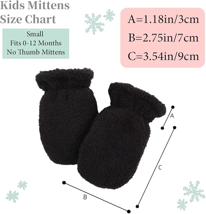 Zsedrut Baby Boys Winter Glove Warm Toddler Infant Girls Mittens Fleece Lined Gloves 1-7 Years