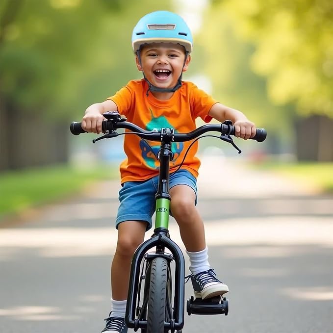 Kid Bike Helmets for Boys and Girls | Fit Head 51-54cm Circumference | CPSC & NTA-8776 Dual Certified | Multi-Sport Helmets with LED Lights, Magnetic Buckle, Detachable Visor