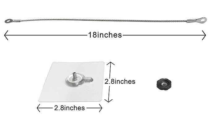 18 inches Stainless Steel Furniture Straps for Baby Proofing, No-Drill Furniture Anchors Earthquake Straps, Prevent Falling and Anti Tip TV Safety Straps, 6 Pcs