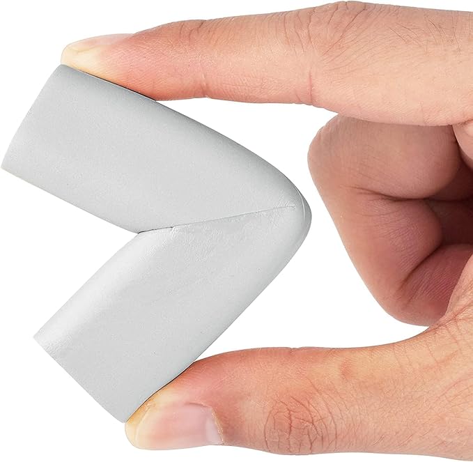 12-Pack Corner Protectors Baby Proof, Furniture Corner and Edge Safety Bumpers, Soft Rubber Foam Cushion Covers, 3M Taped Corner Guards, Baby Child Proofing Pads, Table Corner Protectors, Gray