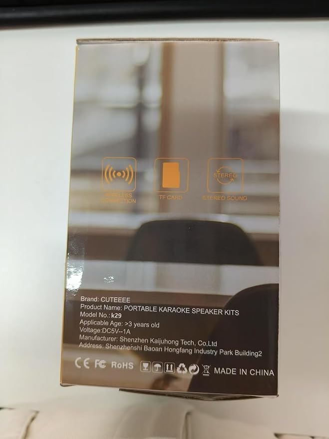 Karaoke Machine for Kids Adults, Portable Bluetooth Speaker with 2 Wireless Microphones, Portable Speaker Mini Karaoke Microphone for Home Party Birthday Gift for Girls Boys