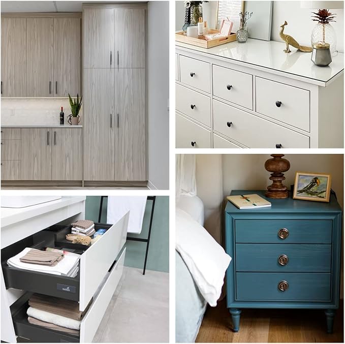 10 Pack Magnetic Push Latch Catch Push to Open Latch Pressure Touch Release Cabinet Catch for Doors Drawers Release Latch Kitchen Drawer Push Catch Pop Out Latch (Black)