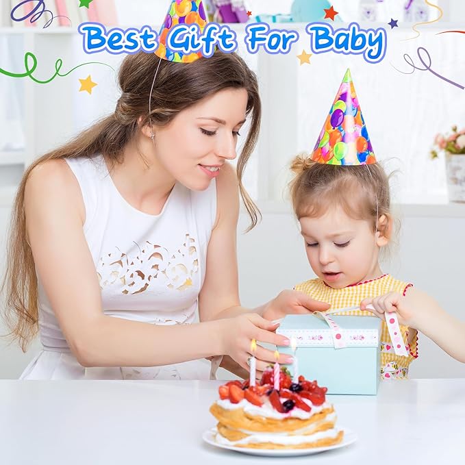 Mold-Free Baby Bath Toys Set 16 Pcs (2 Wind-Up Turtles, 7 No-Hole Sea Animals, 5 Stackable Boats, Fishing Net & Storage Bag) – BPA & Phthalate-Free, Ideal Water Table Baby Pool Toys for Kids Ages 1-3