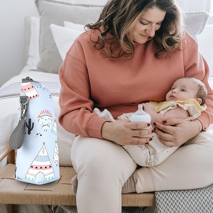 Accmor Baby Bottle Tote Bags, Insulated Breastmilk Cooler Bag, Nursing Bottle Warmer Bag for Nursing Mom Daycare Travel