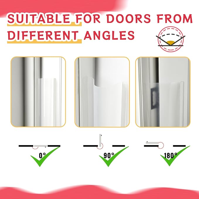 12 Pcs Door Pinch Guard Baby Proofing Jam Shield Door Finger Pinch Guard 47.2 x 7 Inch Hinge Cover Protectors for 90 and 180 Degree Gates Kids Pets Safety