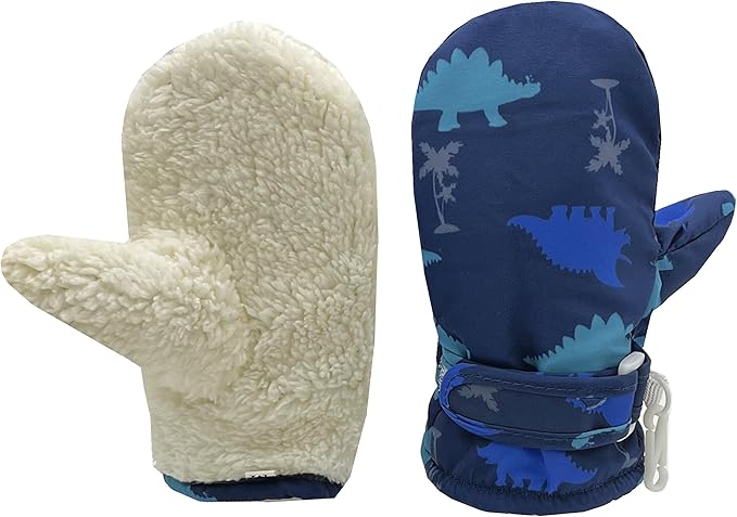 Toddler Gloves Kids Mittens Winter Warm Lined Fleece Gloves Waterproof Snow Baby Mitten for Boys Girls