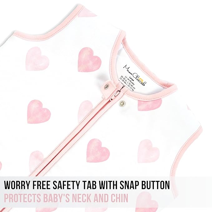 Baby Sleep Sack 1.0 TOG, Organic Cotton Baby Wearable Blanket with Two-Way Zipper, Swaddle Transition Baby Sleeping Bag, All-Season Sleep Sack for Newborn Infant Toddler Boy Girl, 2-Pack, 12-18 Month