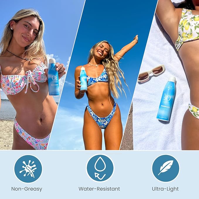 Florida Glow SPF 50 Sunscreen Spray - Hawaii 104 Reef Act & Florida Keys Compliant, Broad Spectrum, Water Resistant Sport Sun screen - Child Friendly PABA-Free & Oxybenzone Free (5.5 Fl Oz 1-Pack)