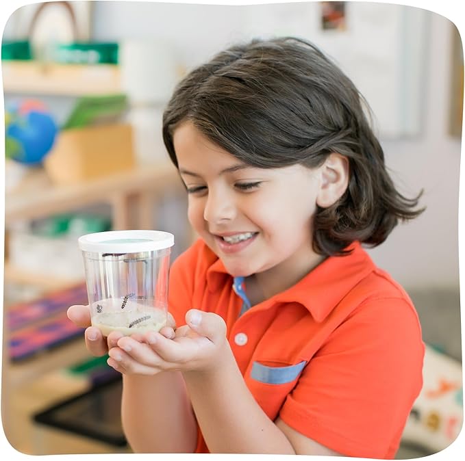 Insect Lore Butterfly Garden with 5 Live Baby Caterpillars - STEM Activity Journal, Habitat, Chrys-A-Lid Holder and Feeder Included | Raise and Release Painted Lady Butterflies