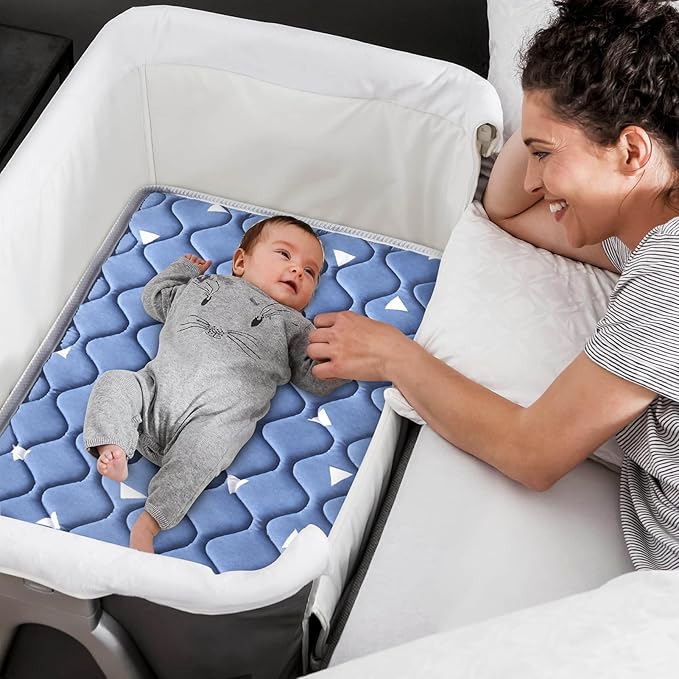 Baby Bassinet Mattress 30x 20 inches- Firm Support and Comfort Premium Foam,Noiseless and Odorless,Hypoallergenic Small Crib Mattress, Fits Moses Basket, Dual Sided with Soft Breathable Fabric