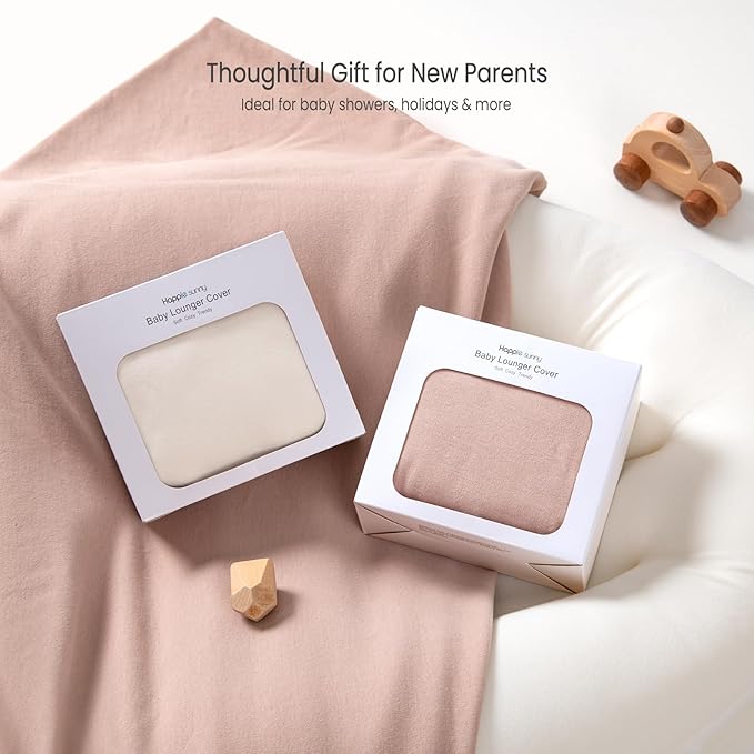 Baby Lounger Cover: Skin-Friendly & Breathable Slipcover for Lounging & Playtime - Snug Fit & Zipper-Free for Safty Daily Homeuse - Must Have for New Parents