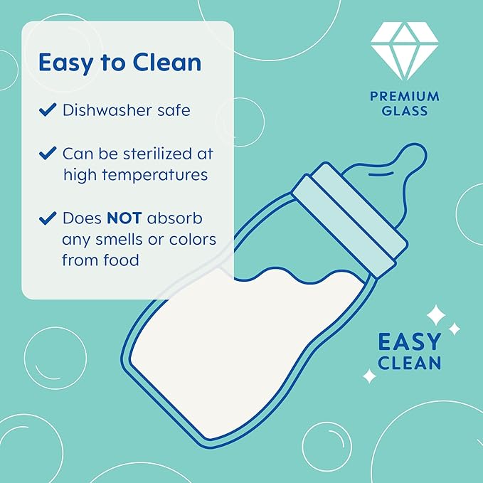 MAM Premium Glass Baby Bottles, Easy Switch Between Breast and Bottle, Feel Good Medium Flow, Newborn Essentials Must Have, 2+ Months, BPA Free, 9oz, Unisex, 1 Pack