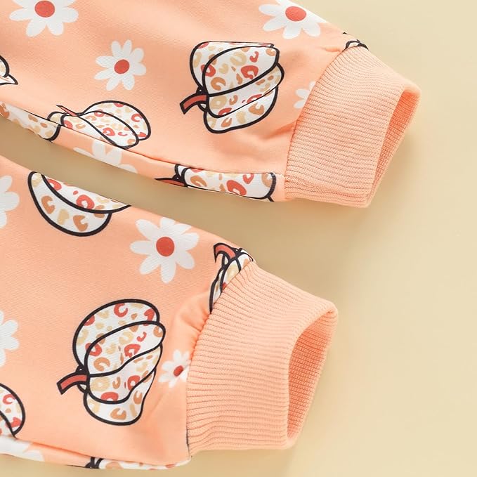 0-4T Toddler Boy Girl Halloween Outfit Fall Clothes Ghost Long Sleeve Sweatshirt Top Pants Baby Halloween Clothes