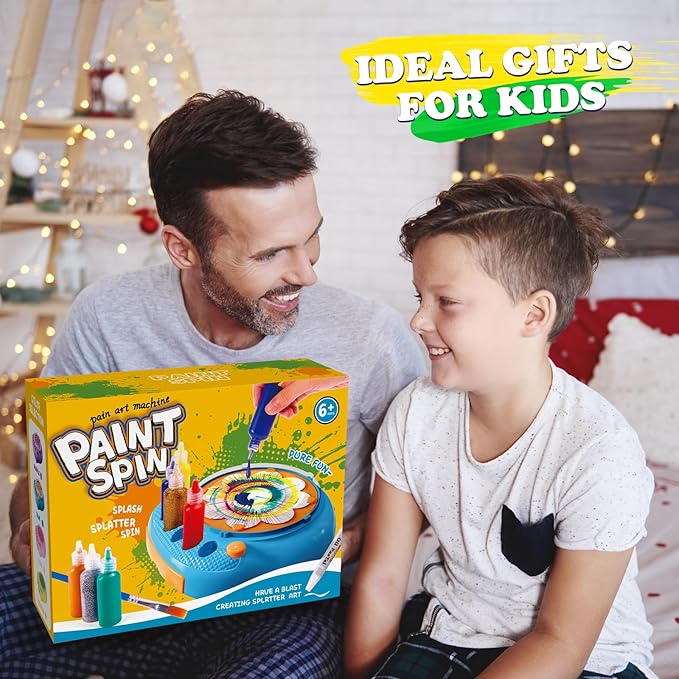 Arts and Crafts for Kids Ages 4-8,Paint Spin Art Machine Kit,Art Craft Set for 6-9 Year Old,Cool Painting Spinner Toys Kits Set,Art Supplies Birthday Gifts for Boy Girl Ages 6 7 8 9 10 11 12 Green