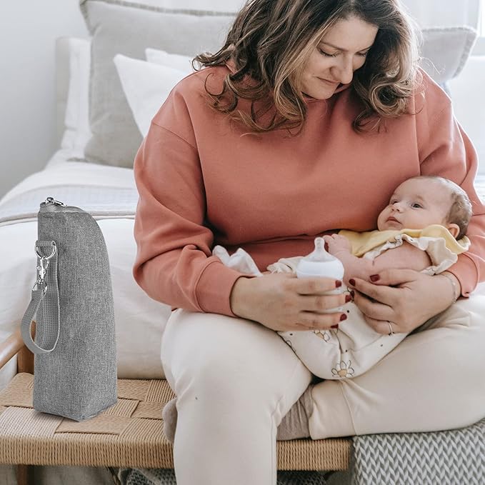 Accmor Baby Bottle Cooler Tote Bags, Insulated Breastmilk Cooler Bag, Nursing Bottle Warmer Bag for Nursing Mom Daycare Travel