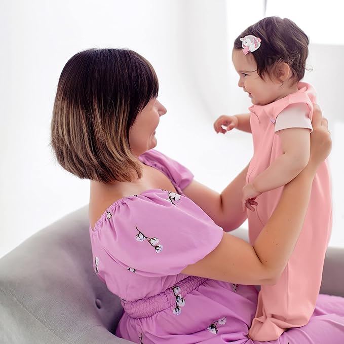 Mama Cheetah Baby Sleep Sack 2.5 TOG, Organic Cotton Baby Wearable Blanket with Two-Way Zipper, Swaddle Transition Baby Sleeping Bag for Newborn Infant Toddler Boy Girl, 0-6 Months