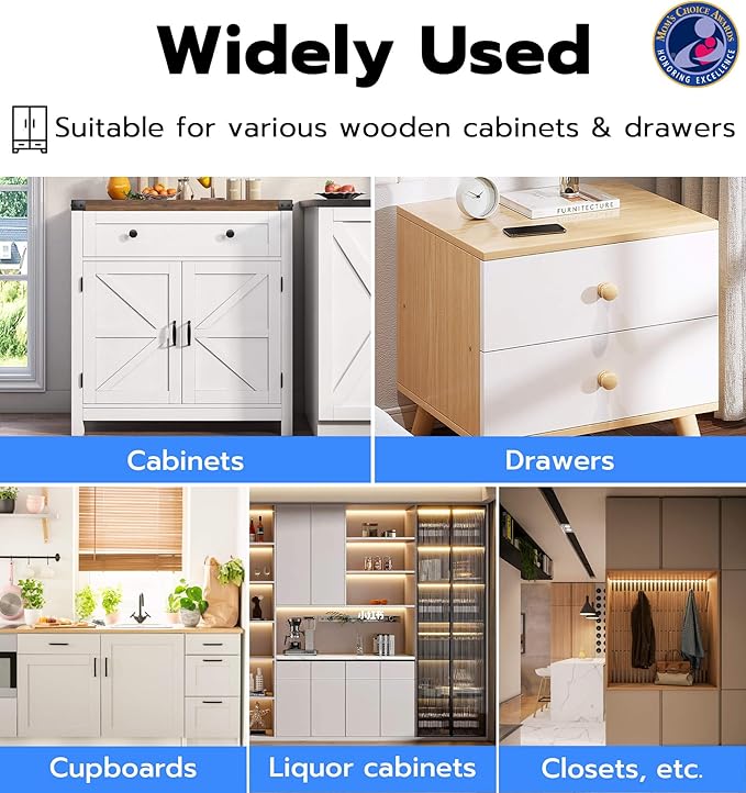 Anweller Smart Cabinet Lock, Hidden No Drill Keyless Electronic Digital Bluetooth RFID Magnetic Child Safety Baby Proofing Drawer Lock for Cupboard Closet Liquor Adults Secret Cabinets - Black Green