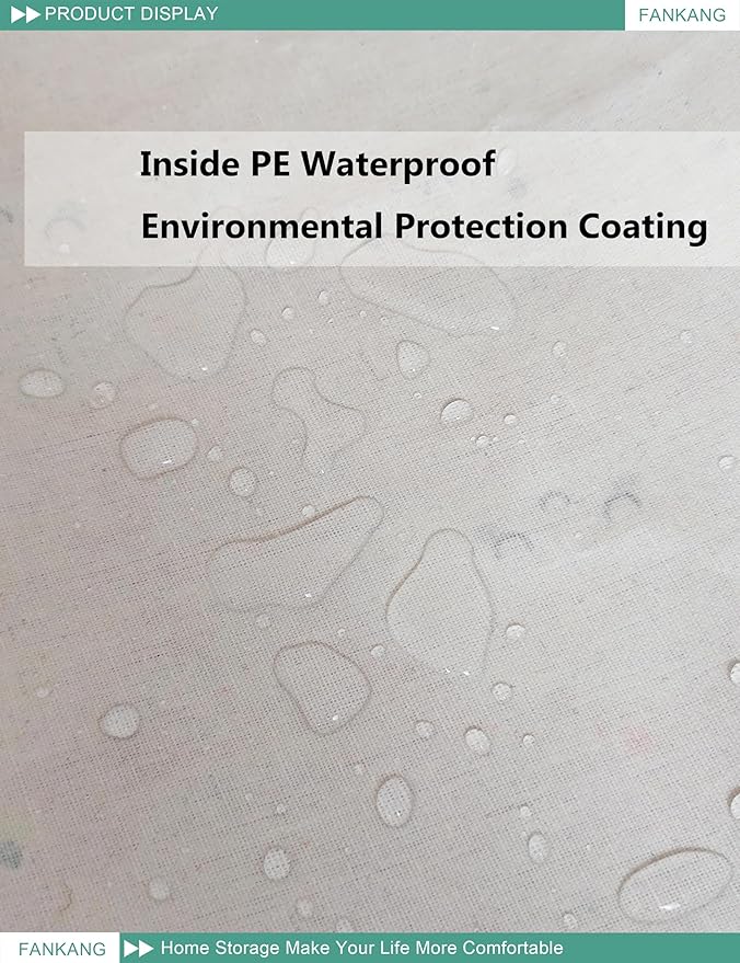 FANKANG Storage Bins, Nursery Hamper Canvas Laundry Basket Foldable with Waterproof PE Coating Large Storage Baskets for Kids Boys and Girls, Office, Bedroom, Clothes,Toys(Rec-pink cloud )