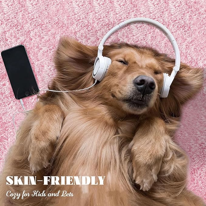 8x10 Area Rug for Living Room: Fluffy Shag Soft Washable Rugs Large Fuzzy Plush Indoor Carpet for Bedroom Nursery Playroom Kids Girls Boys Room (Pink, 8'x10')