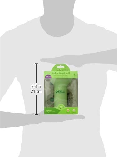 green sprouts Fresh Baby Food Mill - Easily Purees Food for Baby, Separates Seeds & Skins, Compact Size, No Batteries or Electricity Needed, Dishwasher Safe