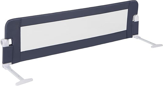 BABY JOY Bed Rails for Toddlers, Extra Long, Swing Down Safety Bed Guard for Convertible Crib, Folding Baby Bedrail for Kids Twin, Double, Full Size Queen & King Mattress (60-Inch, Dark Blue)