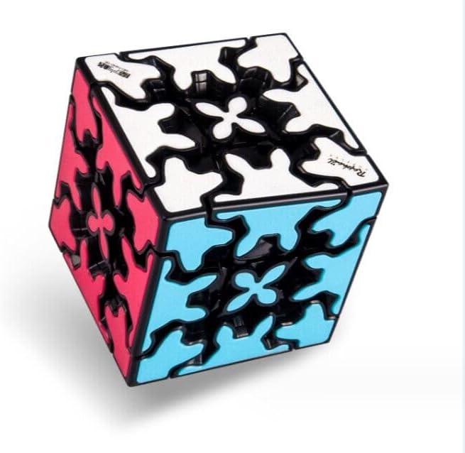 Gear Cube 3x3 with Three-Dimensional Gear Structure Magic Cube 3x3x3 Puzzles Toys (60mm) Brain Teaser Puzzle Game Toy for Children and Adults (Style B)