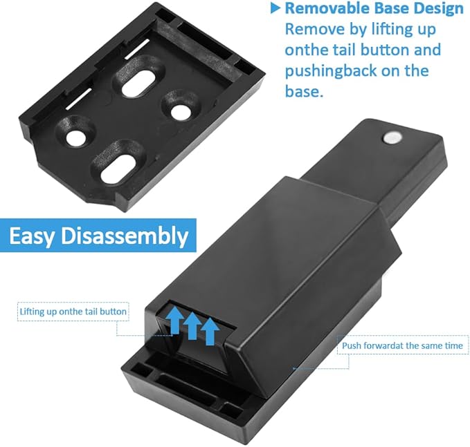 Heavy Duty Push to Open Door Latch, 5 Pack Black Magnetic Push Latches, Hidden Push Touch Latch Hardware for Push to Open Cabinet, Magnetic Door Catch for Cabinet Drawer Wardrobe Kitchen Door