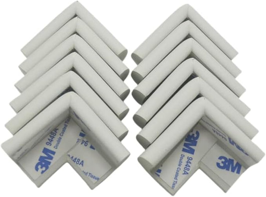 Foam Corner Protector for The Furniture, with Retardant Materials Foam Safety Bumpers, Baby Proofing Safety Corner Protectors (White)