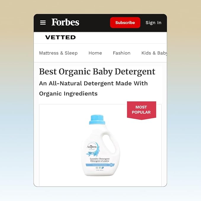 AspenClean Natural Laundry Detergent Lavender & Lemongrass - 100% Natural, Organic, HE Liquid Laundry Detergent - Vegan, Cruelty-Free, Biodegradable - Safe for Babies, Pets & Kids - EWG Certified (2