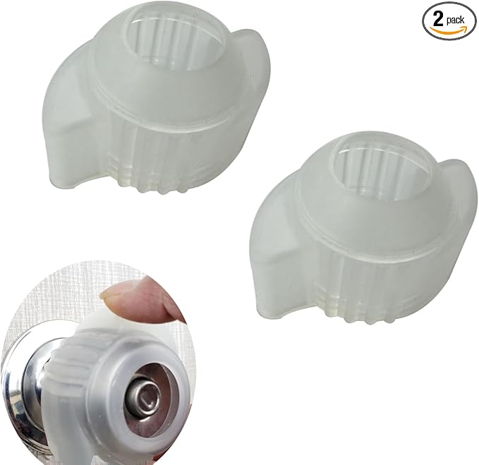 2 Pack door knobs cover,Door Handle Extension, Soft Rubberized Doorknob Extension, Converts Knob Style Doors to Handles for Easy Accessibility, Door knob Grips Fits Door Knobs (Transparent-2 PCS)