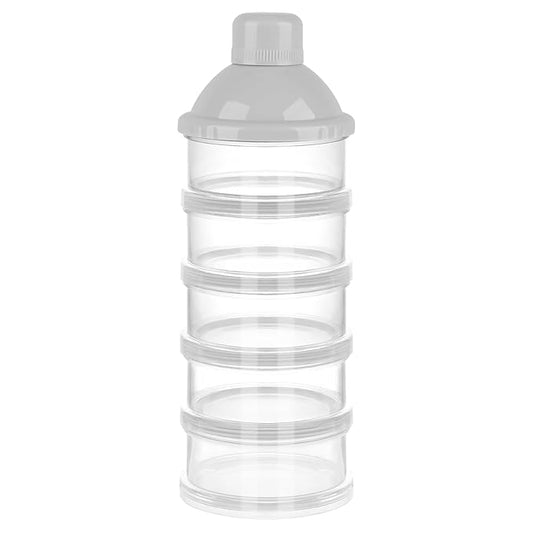 Accmor Formula Dispenser On The Go, 5 Compartments Stackable Formula Container for Travel, Baby Milk Powder Kids Snack Container, BPA Free