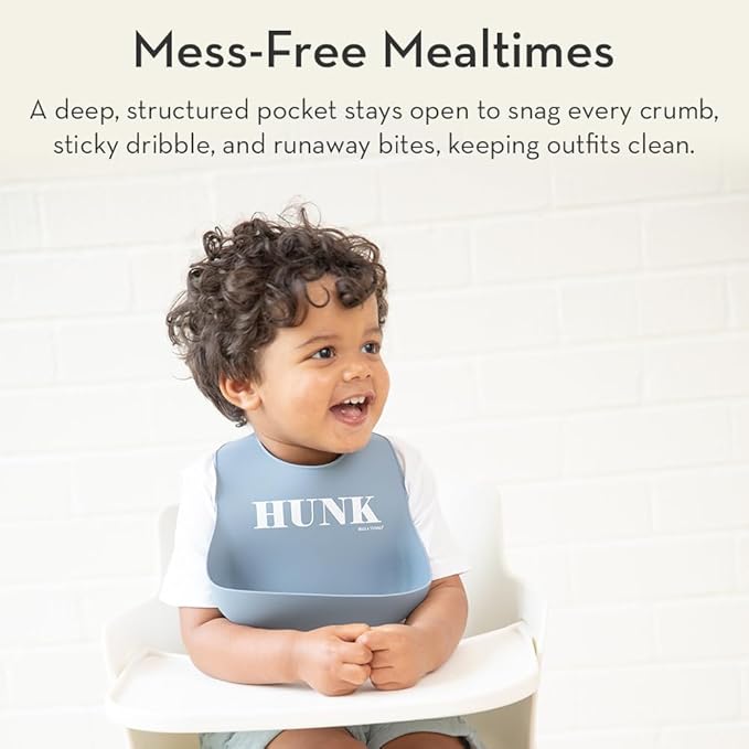 Baby Bib for Eating by Bella Tunno, Waterproof Silicone Bib with Large Food Catcher, Adjustable Fit for Babies 4-12 months & Toddlers 1-3 Years, Boys & Girls, Should Have Been A Cowboy