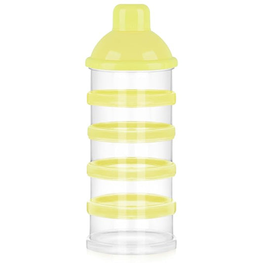 Accmor Formula Dispenser On The Go, 5 Compartments Stackable Formula Container for Travel, Baby Milk Powder Kids Snack Container, BPA Free