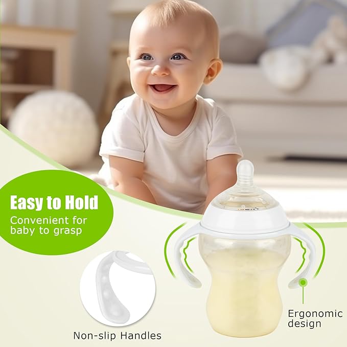 6 Pack Baby Bottle Handles for Tommee Tippee Baby Bottles, Easy Grip Bottle Holder for Newborn