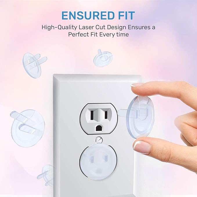 48 Pack Outlet Covers Baby Proofing, Provide Shock Prevention and Easy Installation, Safe and Secure Plastic Plug Covers for Power Sockets (48 Outlet Covers)