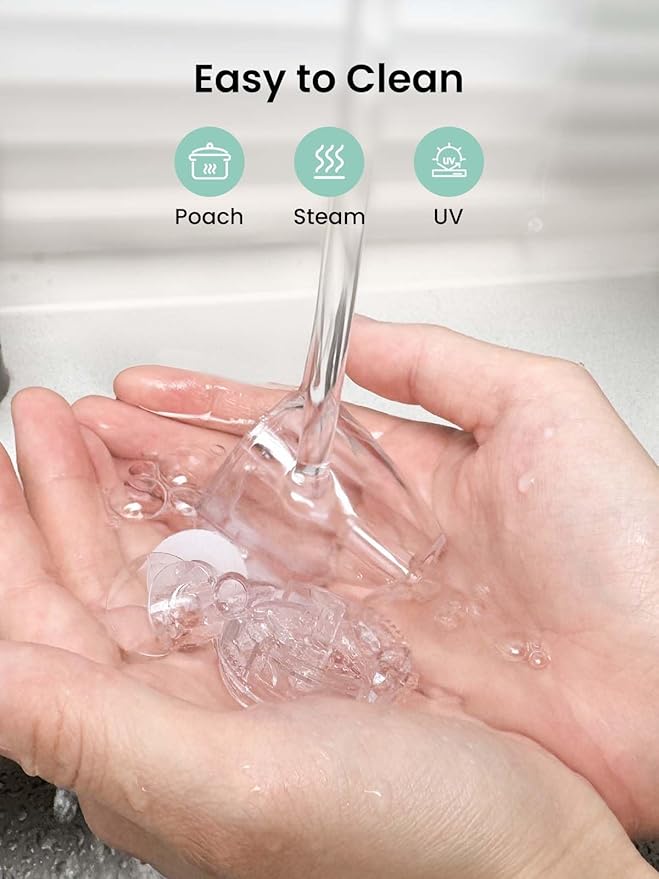 GROWNSY Nasal Aspirator for Baby with 2 Larger Suction Chambers and 6 Food-Grade Soft Silicone Tips, Purple