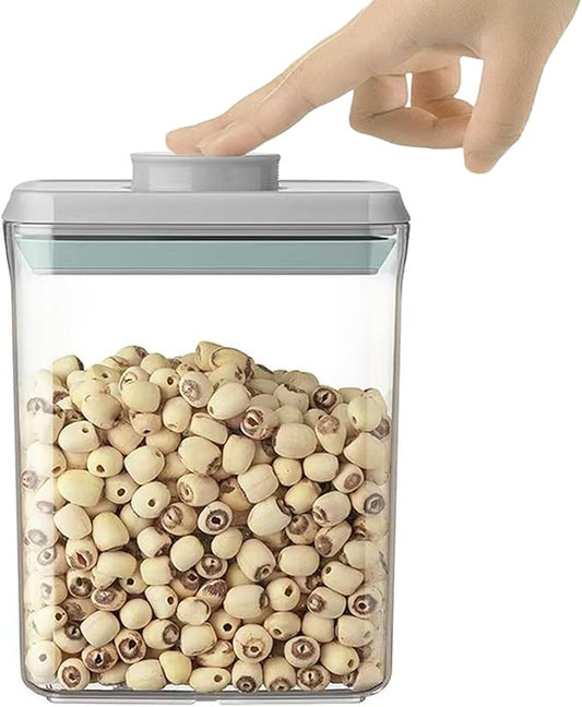 Airtight Food Storage Container - 1.25qt / 1250ml Rectangle Pop Containers With Lids, Bpa Free for Spaghetti Cereal Flour Rice Kitchen Organizer