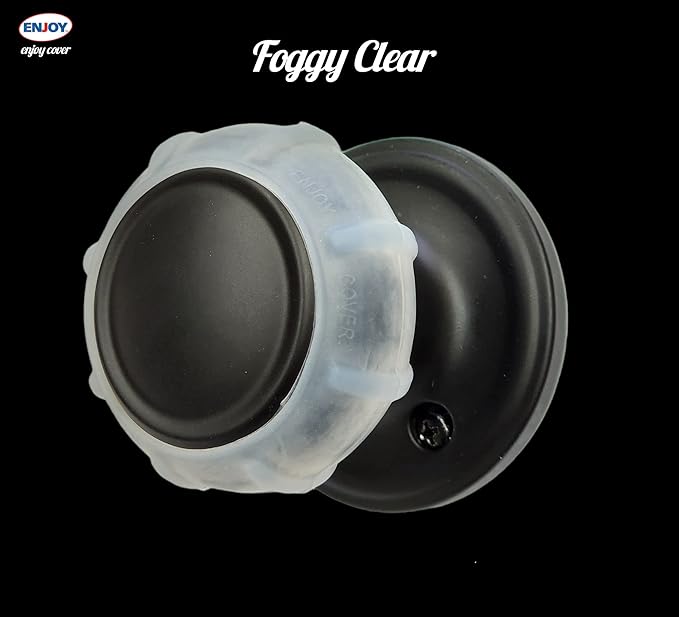 Enjoy Cover - 2 Pack Silicone Door knob Grips Maximum Grip Nonslip Arthritis & Senior Living Aids Grippy Easy Open Fits All Door Knob Universal Size Decorative (Foggy Clear)