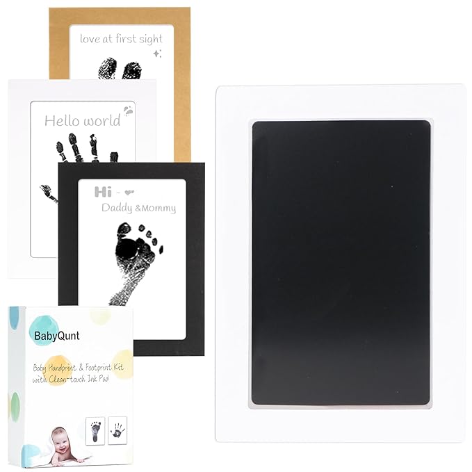 Inkless Baby Hand and Footprint Kit,Clean-Touch Ink Pad Kit,Safe No Mess Printing Infant Hand Foot Stamp,1 Pack Newborn Inkless Print Pads Best Keepsake or Gifts for Family