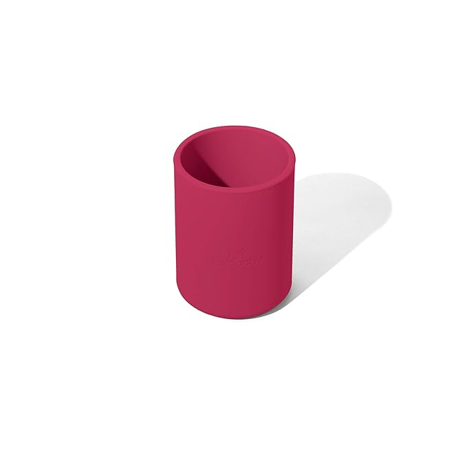 Avanchy Silicone Training Cup – 12 oz Open Cup for Toddlers and Infants – Ideal for Baby Led Weaning and Transitioning from Bottles, Yellow