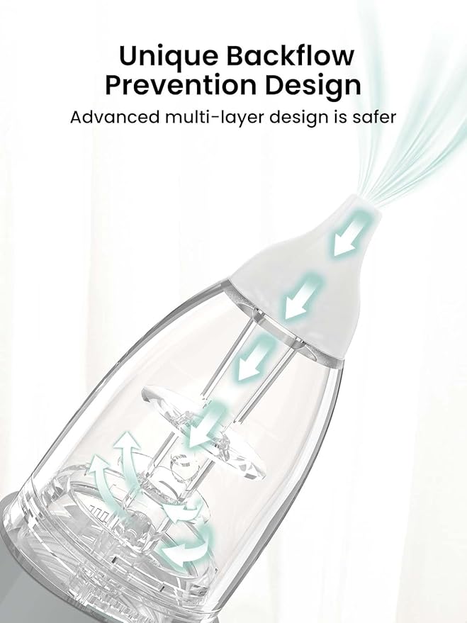 GROWNSY Nasal Aspirator for Baby with 2 Larger Suction Chambers and 6 Food-Grade Soft Silicone Tips, Purple