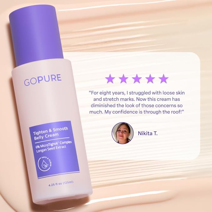 goPure Tighten & Smooth Belly Cream - Clinically Tested