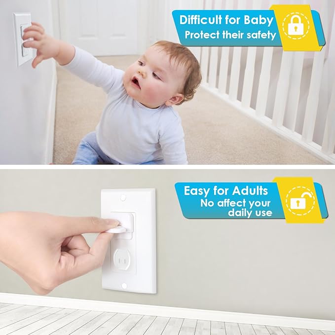 Babepai Outlet Covers Baby Proofing 55-Pack White, Child Proof Electrical Protector Safety Baby Safety Plug Covers