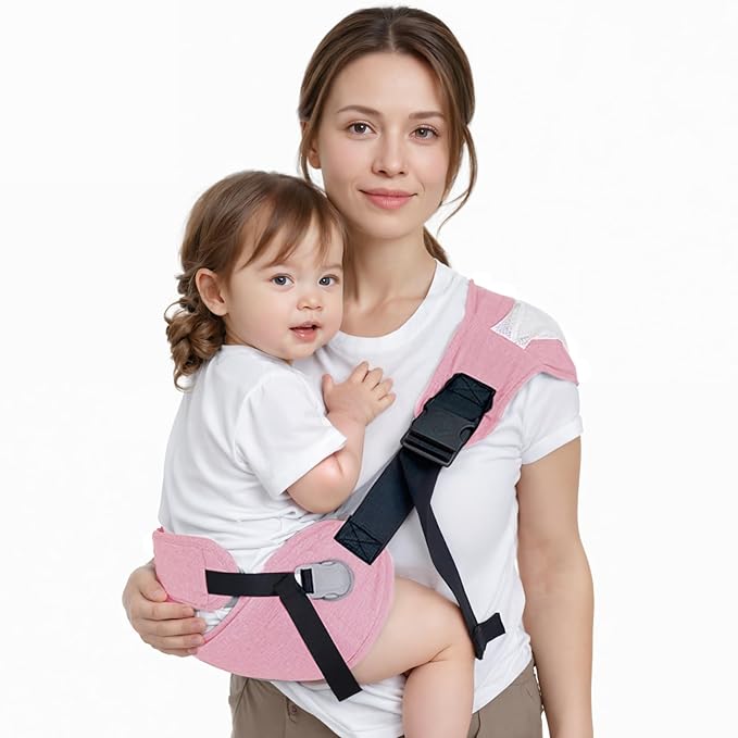 Baby Carrier Newborn to Toddler-Adjustable Baby Sling Carrier,Toddler Carrier for 25-60lbs,Comfortable Toddler Sling for Hands-Free Carrying (Pink)