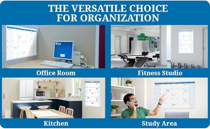 30-Day Horizontal Dry-wet erasable Wall Calendar 38" x 58" Sunday -Saturday