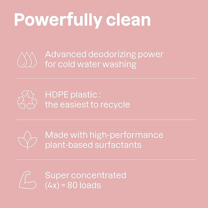 ATTITUDE Baby Laundry Detergent, EWG Verified, Plant and Mineral-Based Formula, HE Compatible, Vegan Household Products, Unscented, 80 Loads, 67.6 Fl Oz (Pack of 6)