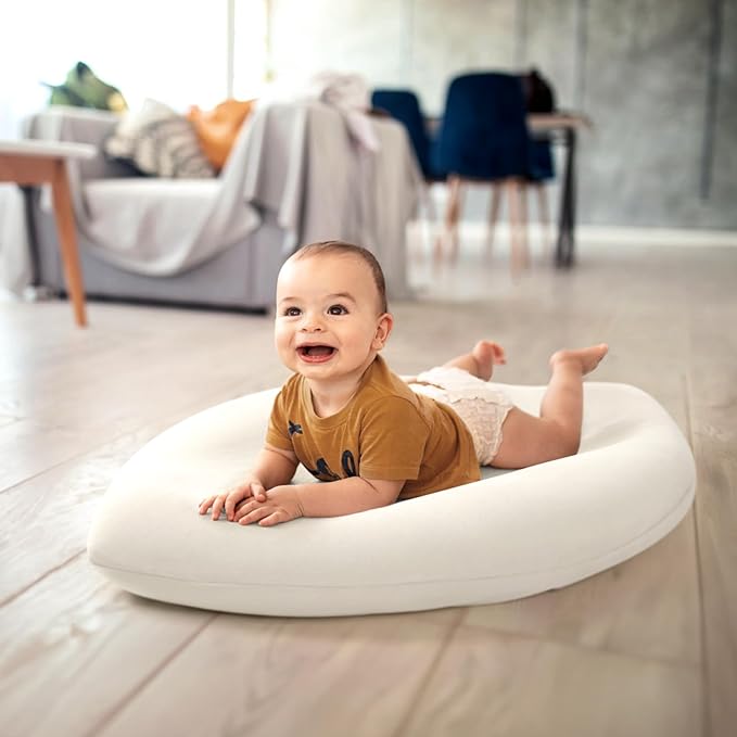 Baby Lounger Cover: Skin-Friendly & Breathable Slipcover for Lounging & Playtime - Snug Fit & Zipper-Free for Safty Daily Homeuse - Must Have for New Parents